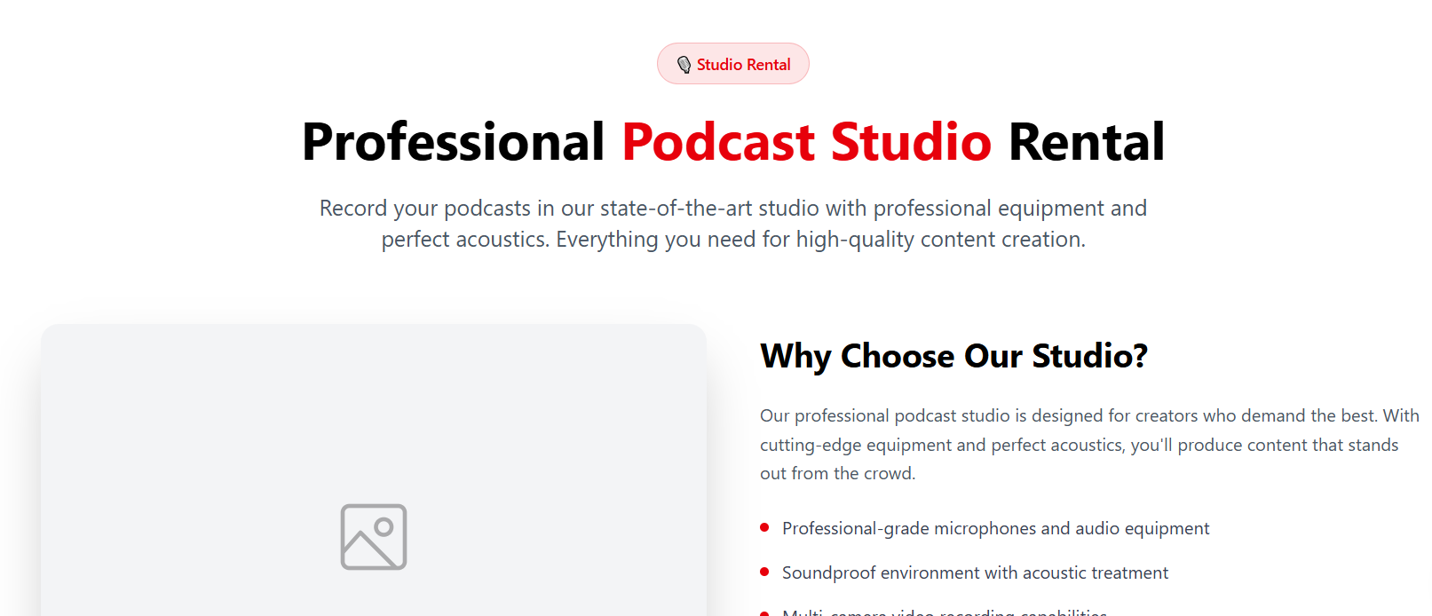 Professional Podcast Studio